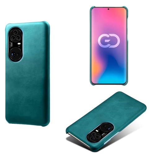 Funda para Huawei P50 Pro+,Antideslizante,Protección contra caídas,Casca Trasera de Color sólido Simple,Diseño de Cuero de imitación de plástico-Green