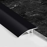 Aluminum Floor Transition Strip Door Threshold Bar, Bridge for Doorways Between Tile and Laminate Planks, Bridge The Height Between 6-12mm (Black,0.9m × 4.3cm)