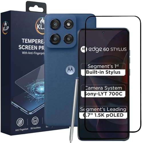 Image of Military-Grade Gorilla Tempered Glass For MOTO G60 STYLUS With Installation Kit | Edge to Edge Coverage | Black