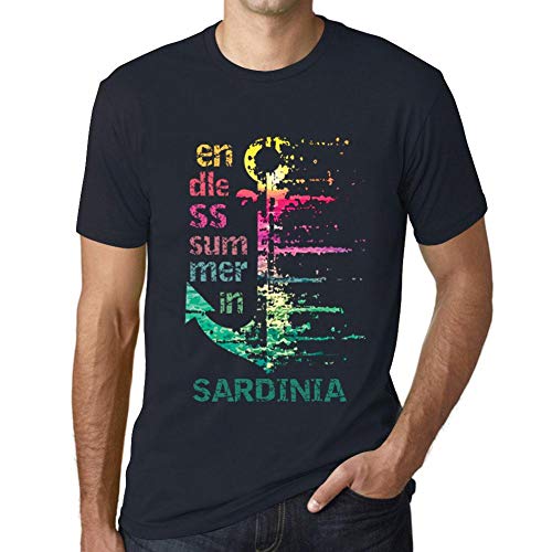 Hombre Camiseta Vintage T-Shirt Gráfico Endless Summer In Sardinia Marine