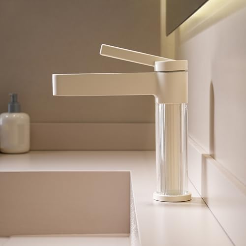 Robinet de salle de bain en laiton eau chaude et froide mitigeur lavabo monotrou LWX