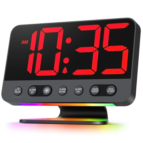 Odokee Digital Alarm Clocks for Bedrooms: Large Bold Number