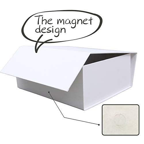 Image of Rsgift 5 Pack of White Gift box,9.7x7.2x3.3 Gift Packaging Gift Boxes for Valentines Day Flower Gift Boxes for Presents Birthday Christmas,Thanksgiving Day