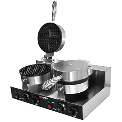 GGM Gastro | WDJ180 | Waffeleisen - Doppelt - Manuell - 2,6 kW - Form: Rund - Ø 180mm