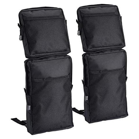 YULLING 2Pcs ATV Fender Bags 600D Oxford ATV Tank Storage Bag Waterproof Hanging Pouch Bag, Black Cover