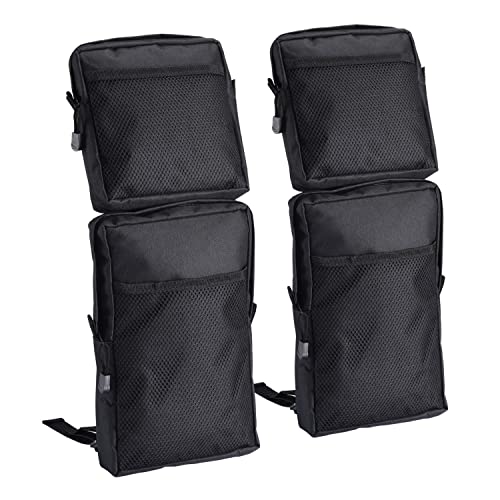 CKEGUO ATV Fender Bags, 2-Pack Motorcycle ATV Tank Saddlebags, Universal Rear Storage Tool Bags for ATV UTV Dirt Bike (Black)