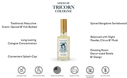 Caswell-Massey Tricorn Cologne Spray, Original Formula - Fragrance
