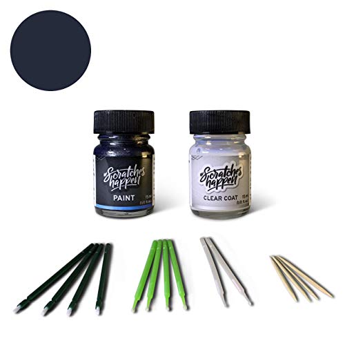 ScratchesHappen Exact-Match Touch Up Paint Kit - Velvet Blue (K5) for Kia - Essential (Paint + Clear Coat)