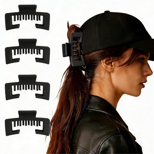 4 pinzas grandes para gorra con estampado leopardo miniatura 1