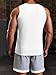 Runcati Men's Workout Tank Tops Sleeveless Ribbed Knit T Shirt Muscle Gym Fitness Tee White