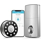SIFELY Smart Lock, Smart Lock Front Door, Keyless Entry Door Lock, Smart Deadbolt, Smart Door Lock, Deadbolt Lock, Digital Door Lock, Keypad Deadbolt Lock, Smart Lock Deadbolt, Silver