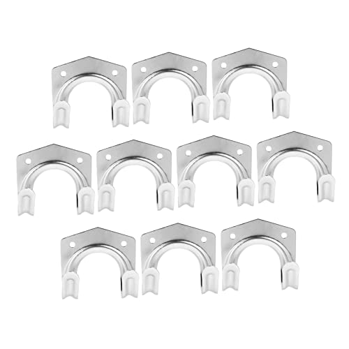 CIMAXIC 10Pcs Sturdy Double Hooks for Water Rack Durable Water Storage Holder for Organizing Garden Garage Basement and Workshop Convenient Hose Mounting