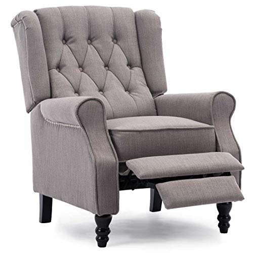 More4Homes ALTHORPE WING BACK FIRESIDE RECLINER FABRIC BONDED LEATHER OCCASIONAL ARMCHAIR SOFA CHAIR - Image 3