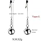 GURCIX Nippelklemme für Frauen Edelstahl Nippelklemmen mit Gewicht Kugeln Nipple Clamps Set Brustwarzen Extrem Sex Schamlippen Klammern Verstellbare Fetisch Sex Spielzeug für Frauen(A)