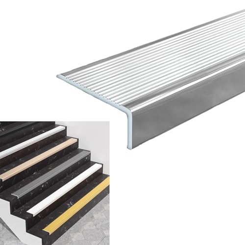 Seuil de marches d'escalier en aluminium et profilé antidérapant 90 cm