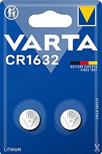 Piles Bouton Lithium CR1632 VARTA, Lot de 2