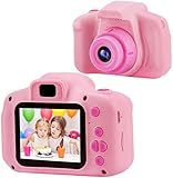 DISOK - Cámara de Fotos Digital Infantil, Ideales para Regalar a los ni@s en cumpleaños, Fiestas, colegios, comuniones, Bodas. (Rosa)