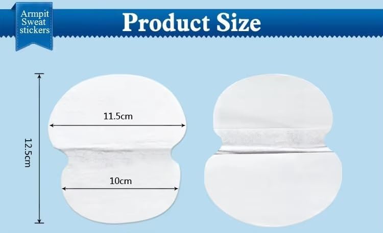 Image of 20 Pack Disposable Underarm Sweat Pads for Men & Women | Anti-Sweat Cotton Pads | Odor-Control, Anti-Bacterial, Hypoallergenic, Highly Absorbent | Peel & Stick Shields