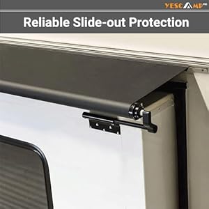   YESCAMP-RV-Slide-Topper-Awning-Slide-Out-Awning-Kit-Cover-AssemblyModular-Slideout-Awning-Protection-for-RVs5th-WheelsTravel-Trailers-and-MotorhomesBlack987Fabric