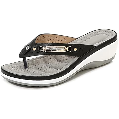 enhui Women'S Arch Support Soft Cushion Flip Flops Thong Sandals Slippers Cover