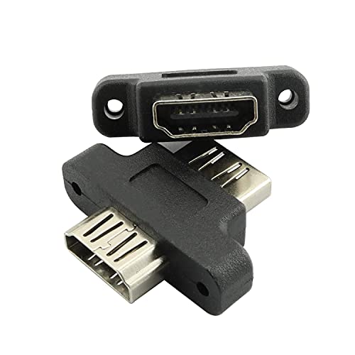 2PCS HDMI Femenino a HDMI Femenino Adaptador de Extensión miniatura 2