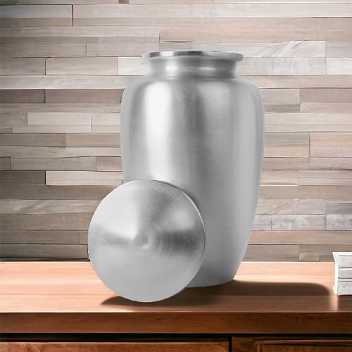Urne funéraire déco argentée Light & Pro pour salon et columbarium - 8