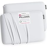 Hipoalergénico Imaginarium Almohada divertida de espuma viscoelástica con funda fría al tacto, paquete de 2 (blanco)