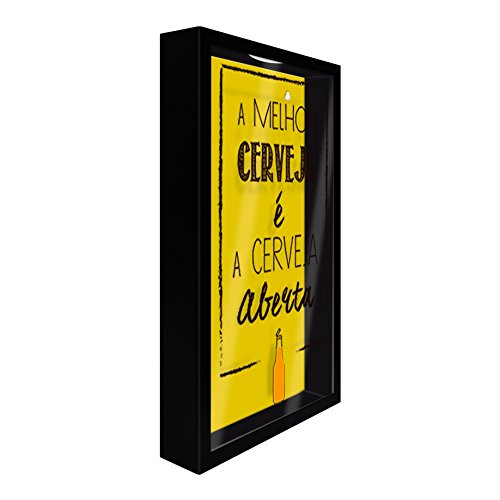 Quadro Porta Tampinhas Cerveja Aberta