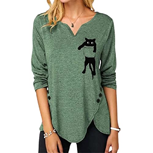 T-shirt chat femme à motif mignon pour vos weekends décontractés