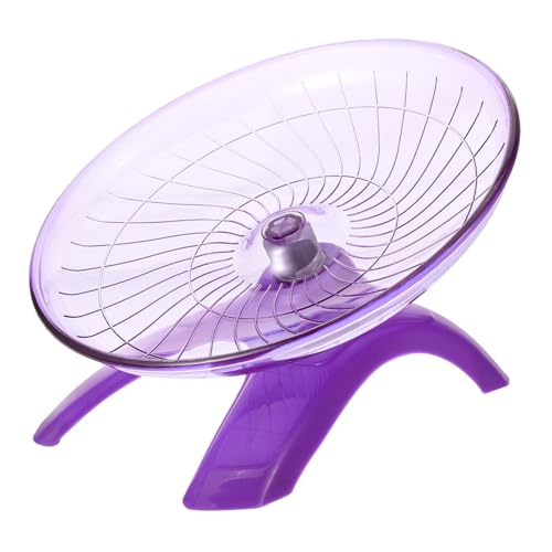 GANAZONO ハムスターの回し車 ぬいぐるみ ハムスタースピナー ラットエクササイズソーサー ハンモック ハムスターの寝具 マウスホイール ハリネズミの車輪 プラスチック 紫の,Purple