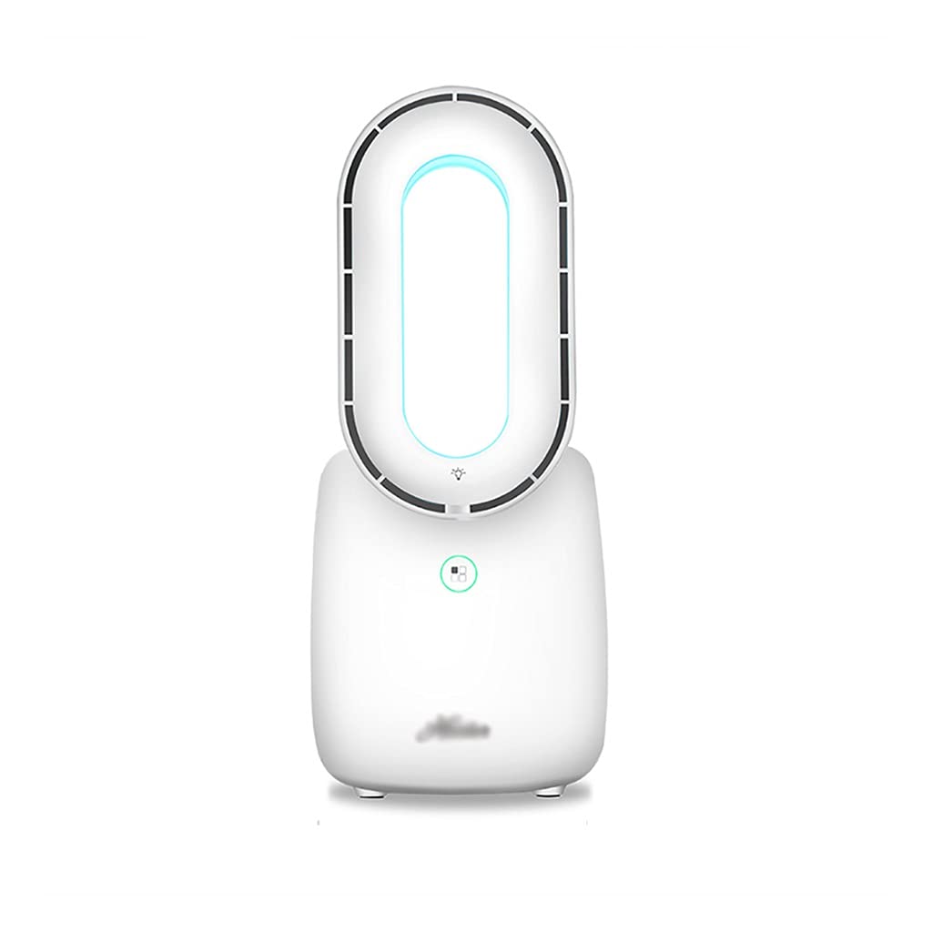 Standing Desktop Fan Oscillating Fan 3 Modes Quiet Fan Bladeless Recharged Fan for Bedroom Living Room Office