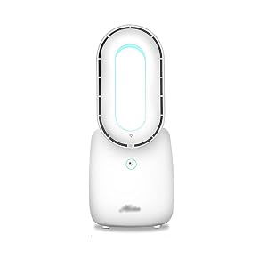Standing Desktop Fan Oscillating Fan 3 Modes Quiet Fan Bladeless Recharged Fan for Bedroom Living Room Office