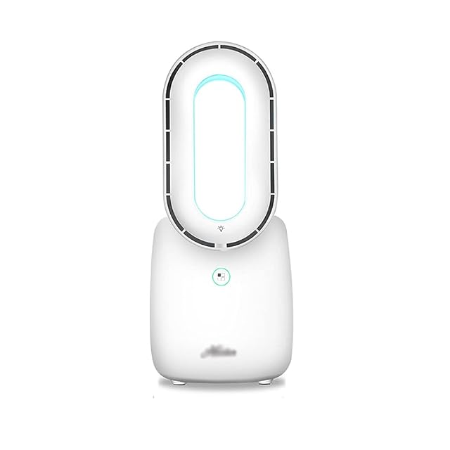 Standing Desktop Fan Oscillating Fan 3 Modes Quiet Fan Bladeless Recharged Fan for Bedroom Living Room Office