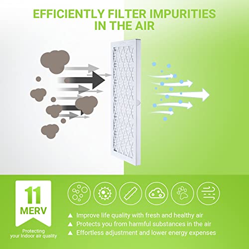Housmile 16X20X1 Air Filter, 6 Pack, Merv 11, Mpr 1000, Abs White Plastic Frame, Durable And Easy To Replace (Actual Size: 15.6"X19.6"X 0.9") #TOP3