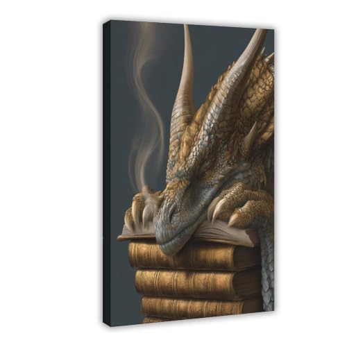 JDBeehpy Fierce Dragon Picture Wall Decor for Living Room Framed 16x24inch