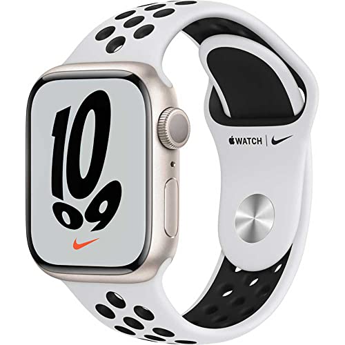 APPLE Watch Series 7 Nike GPS 41mm in alluminio Galassia - Sport platino/nero