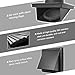 FRESH SPEED 5 Inch Black Dryer Vent Cover Outside Stainless Steel Wall Vent with Removable Cover and Insect Screen Mesh RAL9011