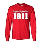 Kappa Alpha Psi Logo Long Sleeve Tee 3X-Large Red