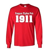 Kappa Alpha Psi Logo Long Sleeve Tee 2X-Large Red