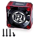 Surpass Hobby 25mm RC Cooling Fan 32000RPM RC Car Fan for 1/10, 1/8, 1/12 Scale RC Car Turbo ESC (Black Red)