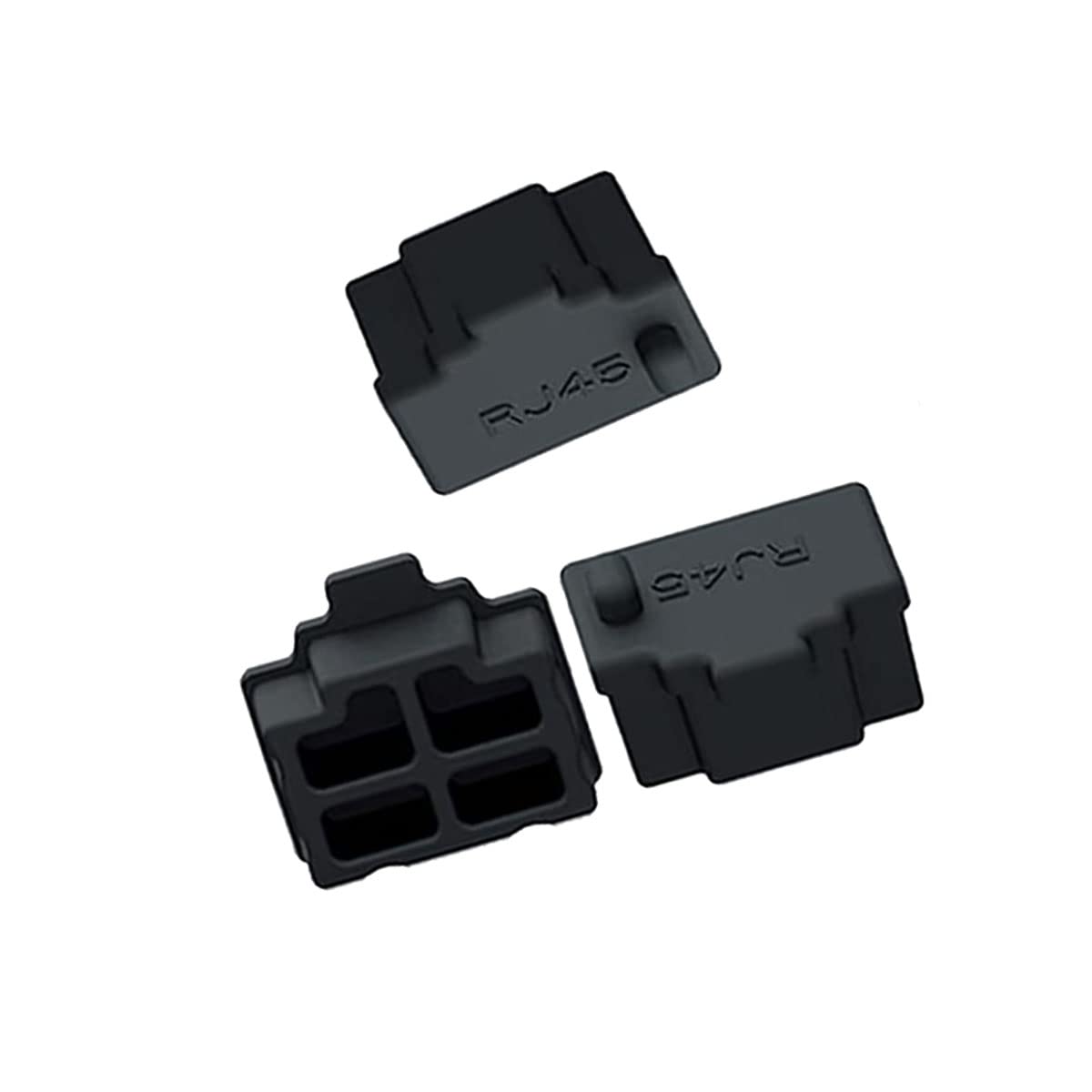 24 Capuchons RJ45 YINETTECH - Anti-poussière Et Sécurité Avec Clés, Rouge/Noir
