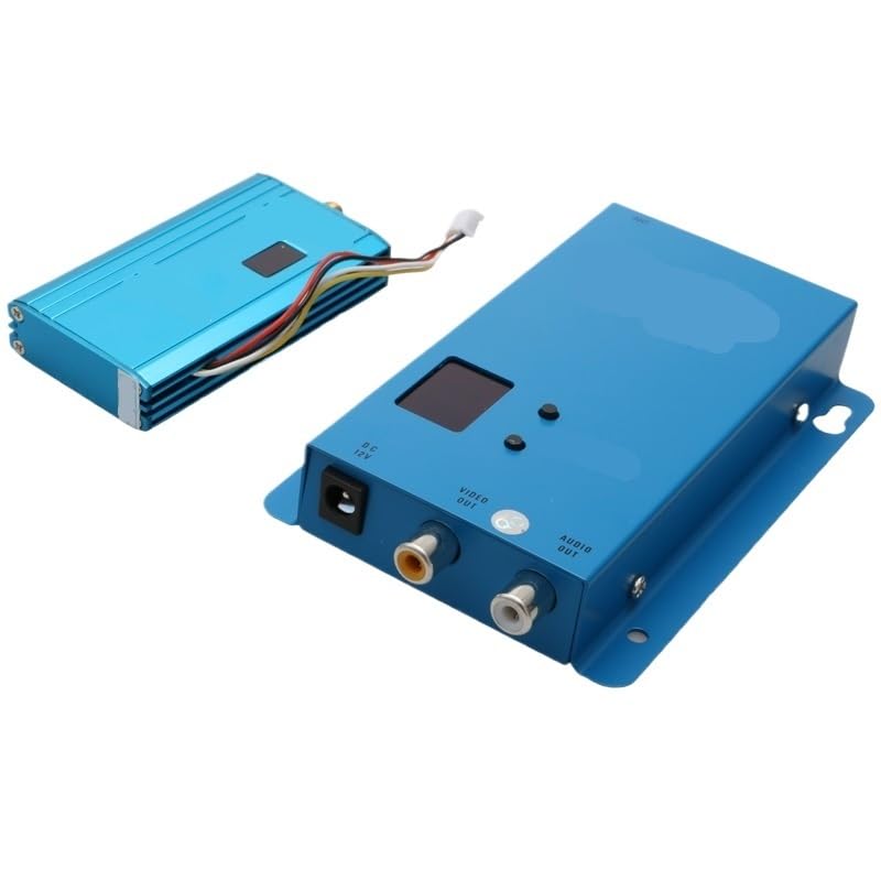 Modulo Ricetrasmittente Audio Video 12CH 1.5G 1.5W | DC12V 400mA/250mA,con antenna,per videosorveglianza e modello(Only receiver)