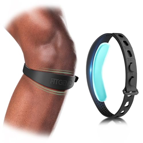 Fit Geno Adjustable Patellar Tendon Support Strap: Knee Brace for Pain Relief - Perfect for Runners and Jumpers, 2-Pack