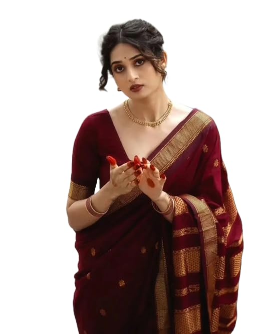 avantika fashion Women's Kanjivaram Soft Silk Banarasi Sarees With Blouse Piece For Women (WINE)-picture-52