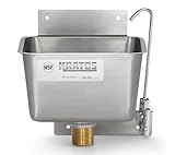 Kratos 8' Wide Commercial Ice Cream Dipper Well with Faucet, Stainless Steel Dipper Well for Ice Cream Shops (32L-023)