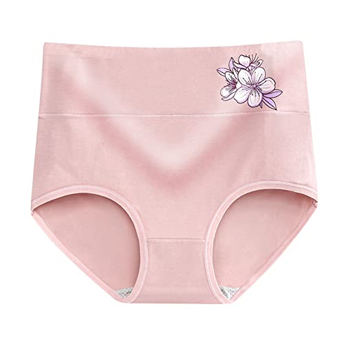 Cocila Bragas Menstruales Mujer Cintura Media Braguitas Flujo De Alta Tamaño Algodón En 3D Color Sólido para (Pink, XL) Cuecas Mulher Talla Grande Conjunto Ropa Interior Bikini Tanga Doradas