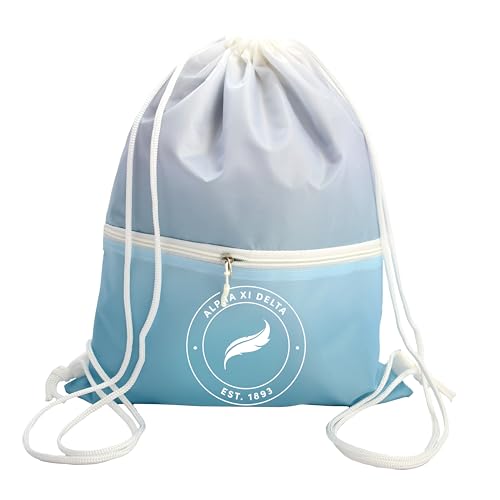 Sorority Shop Alpha Xi Delta Drawstring Backpack, Ombre Color Design