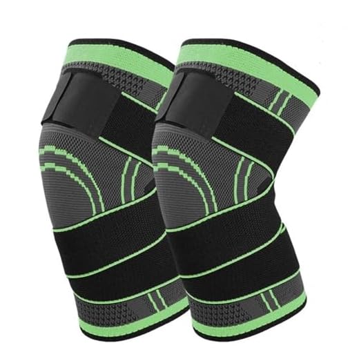 Kit Par 02 Joelheira Compressão Ajustável Ortopédica Elástica Alívio Dor Proteção Esportes