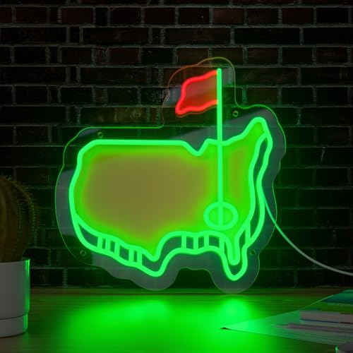 13''x13'' Golf Neon Sign Light With Brightness Adjustment Control USB Connector for Man Cave Bar Pub Beer Lift Neon Lamp Wall Decoration