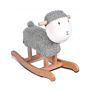 Lamsschapen Solid Wood Children’s Rocking Horse Trojan Children’s Rocking Paard Speelgoed Schommelstoel Gift (Color : B)